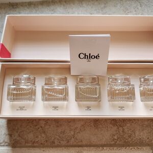 Chloé Skincare Set with Clear Bottles